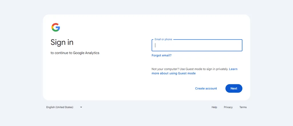 Create a Google Analytics Account